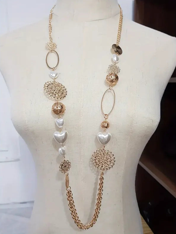 Vintage Boho Chic Beaded Necklace