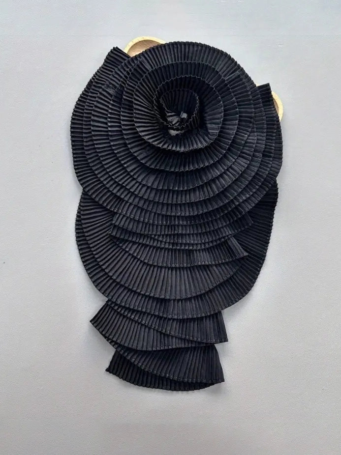 Large Pleated Flower Appliqué