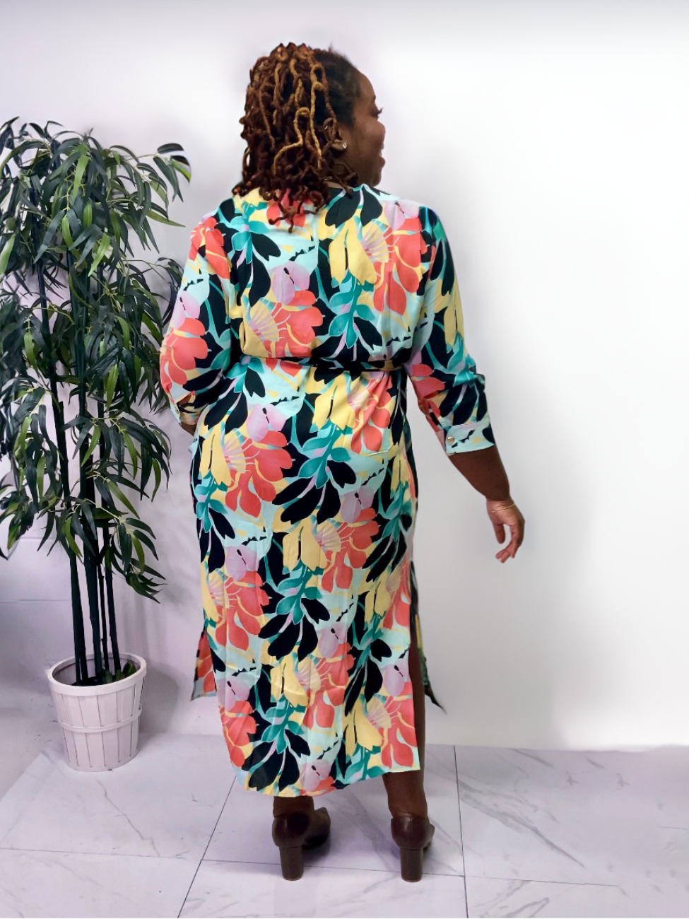 Laurenza Plus Size Floral Dress