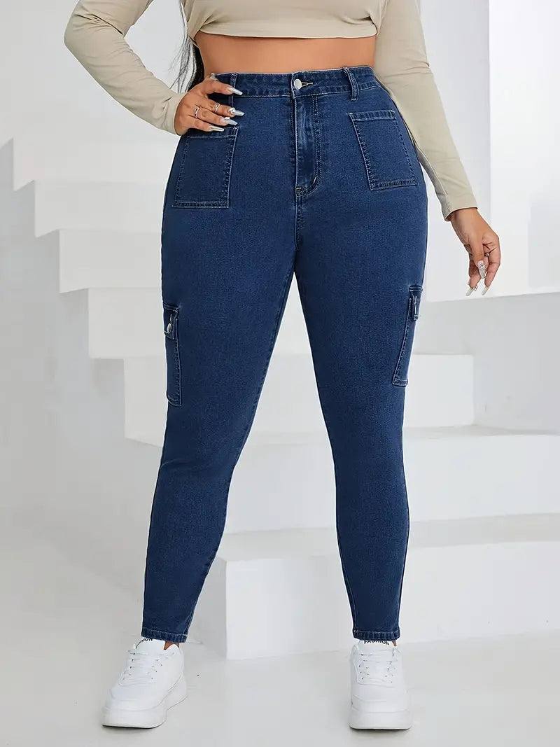 High waisted jeans plus size cheap best sale