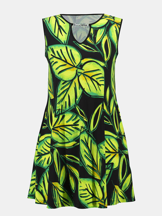 Soleil Tropical A-line Plus Size Dress by designer Joseph Ribkoff 241119