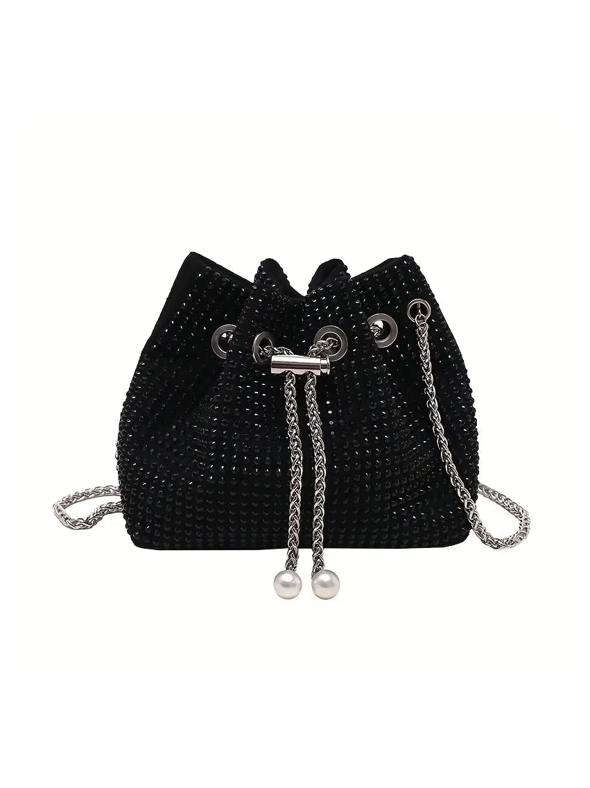 Rhinestone Pouch Style Evening Bag
