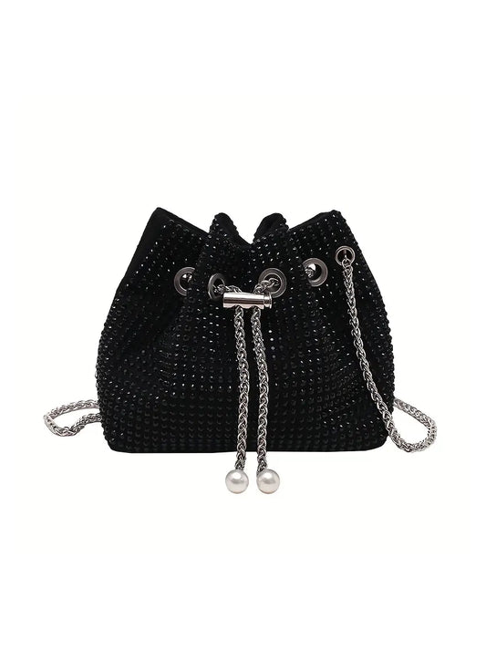 Rhinestone Pouch Style Evening Bag