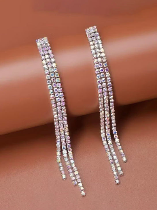 Cascading Rhrinestone Earrings