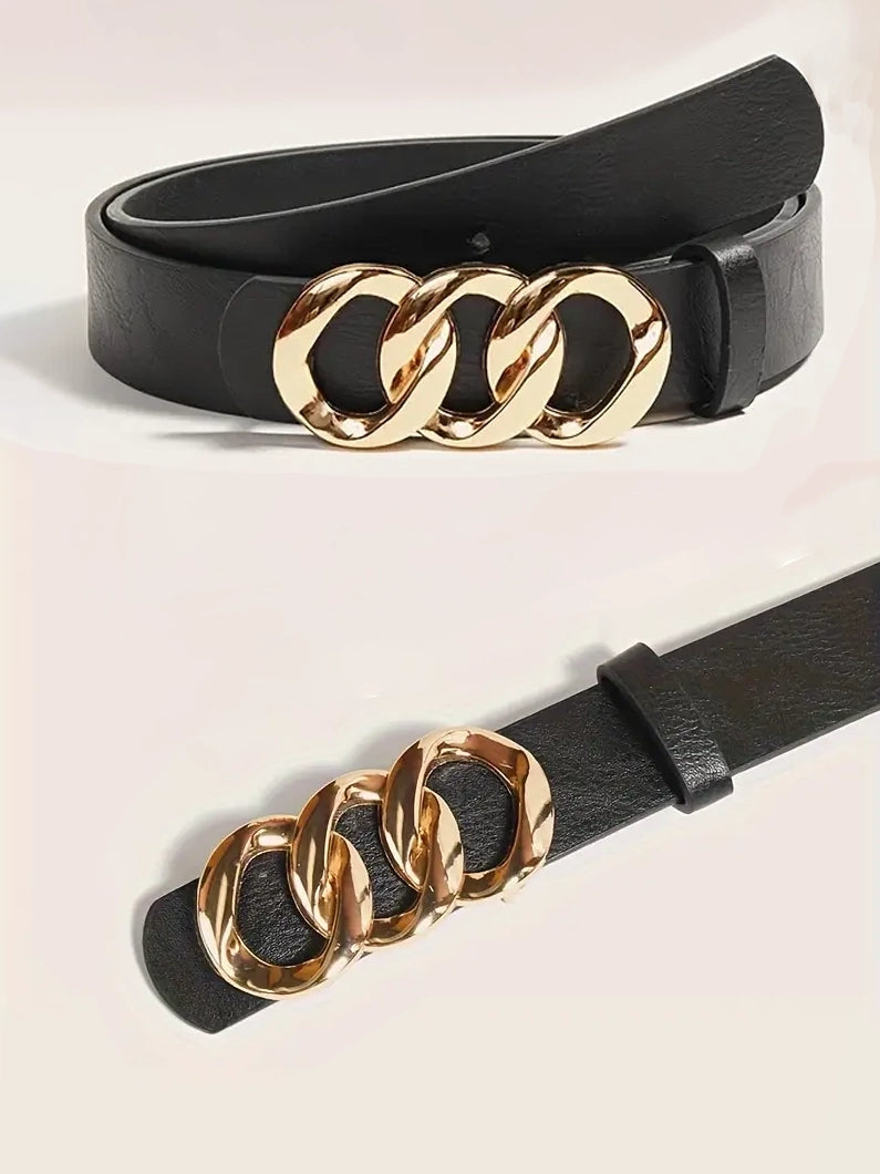 Triple Ring Buckle Plus Size Belt