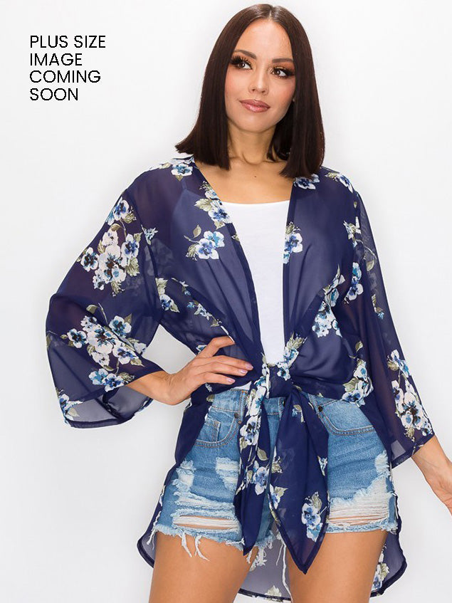 Filomena Plus Size Chiffon Kimono