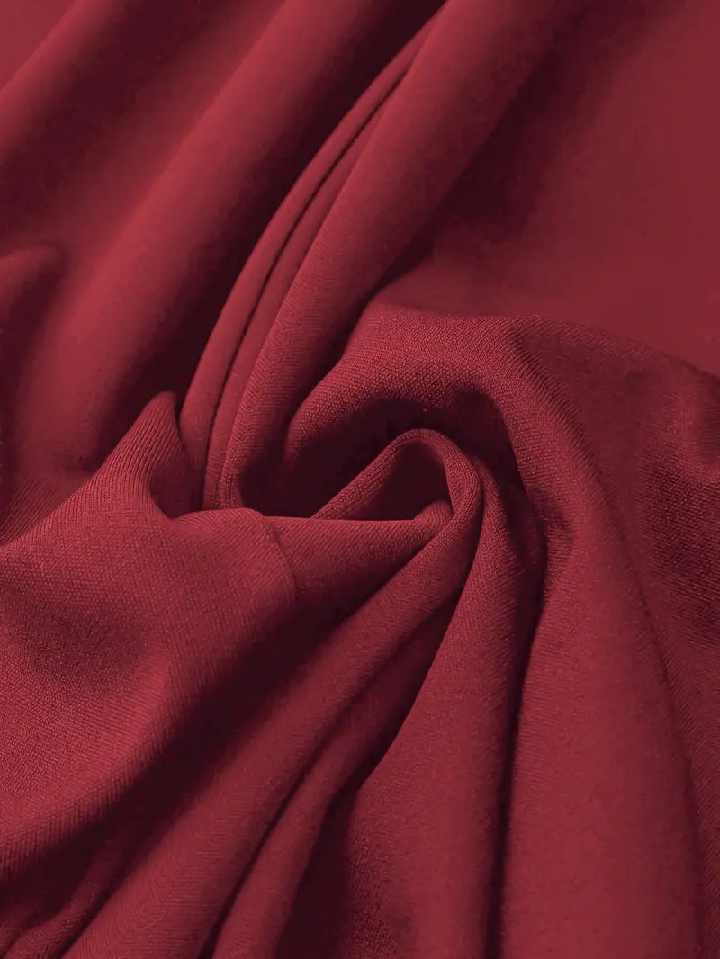 Tamara Wide Leg Pull On Plus Size Pants in Wine