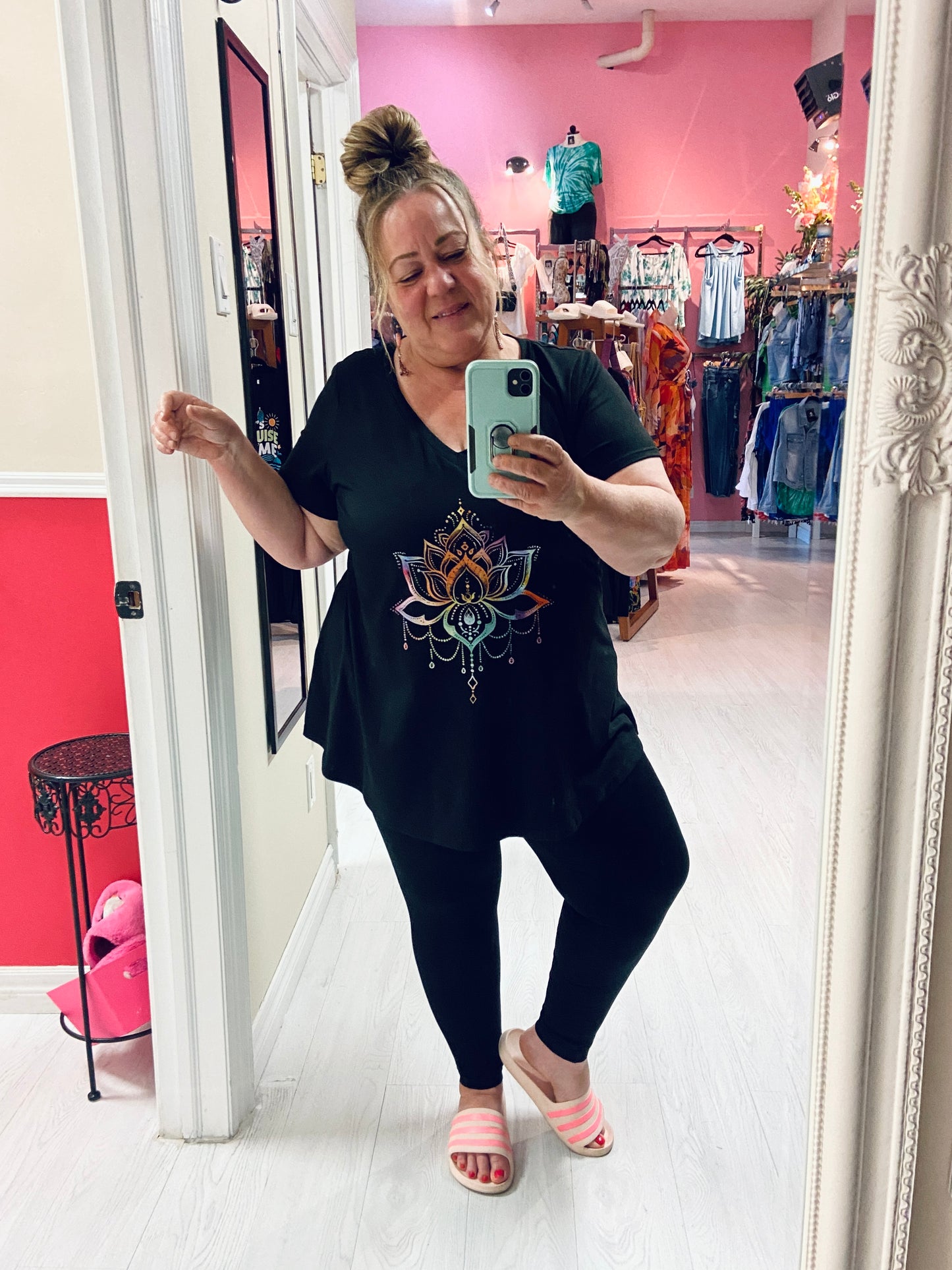 Mandala Print Plus Size T-shirt