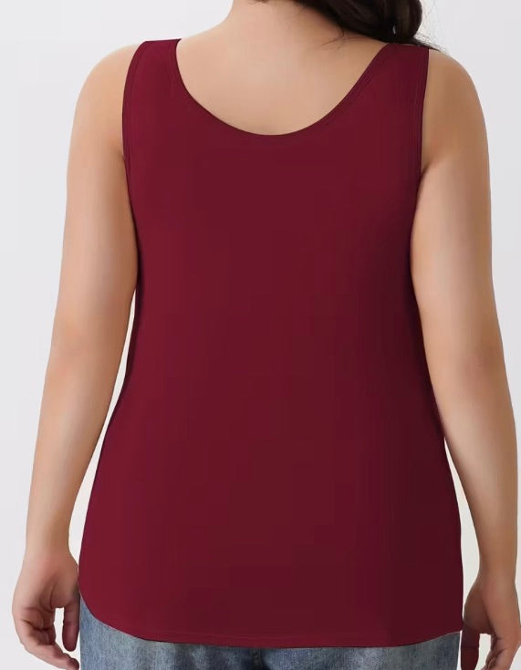 Freesia Plus Size Tank Top by Run Free by Vee in Wine