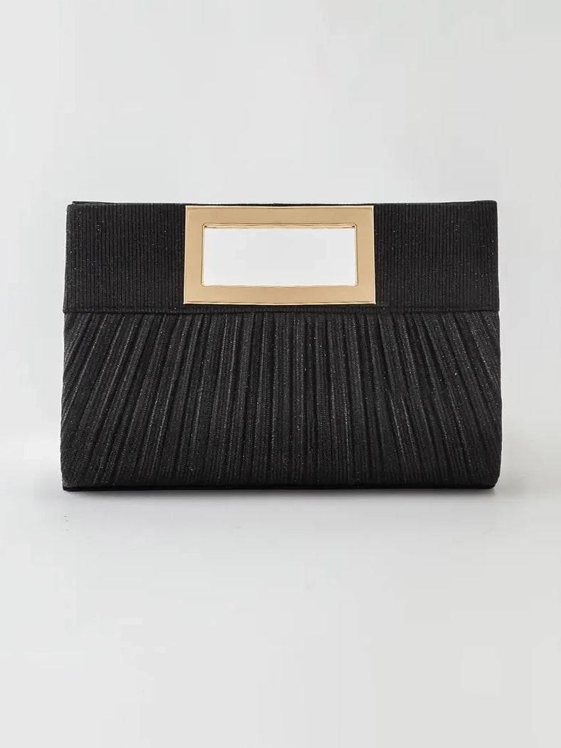 Elegant Evening Purse With Gold Handle