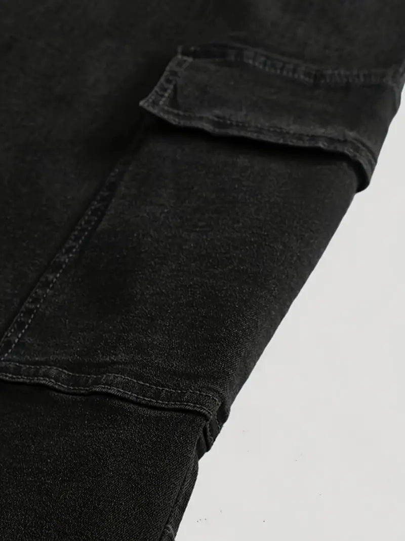 Seraphine Cargo Denim Plus Size Skirt