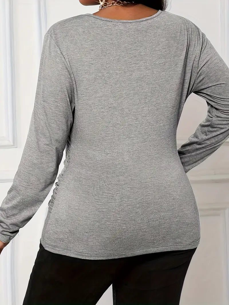 Joanne Long Sleeve Plus Size Top