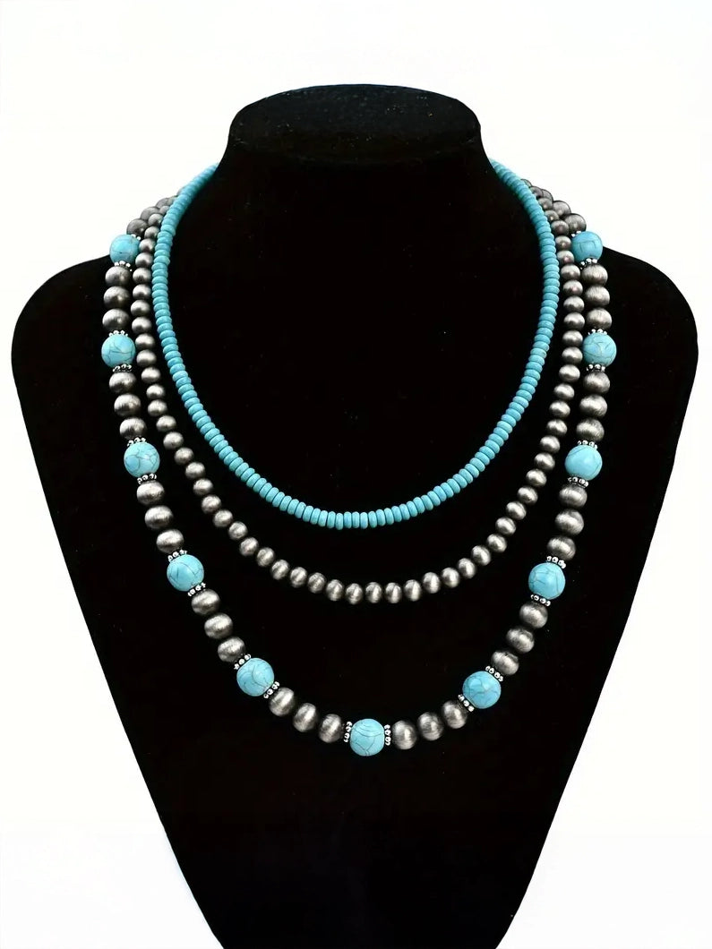 3 Layer Boho Western Necklace