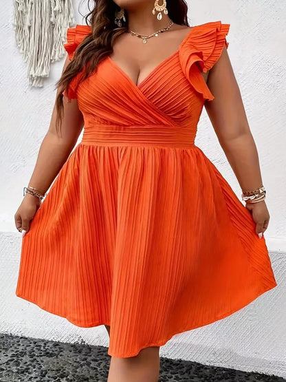 Emma Plus Size Dress with Butterfly Sleeves