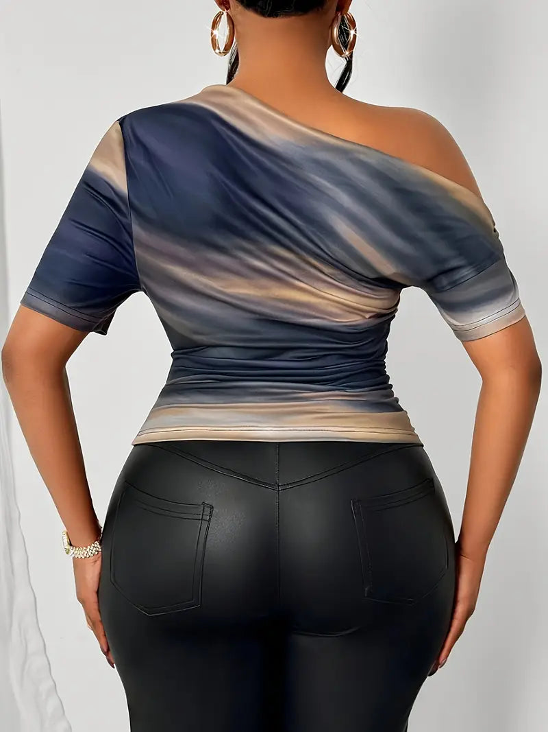 Ava Asymmetrical Plus Size Top