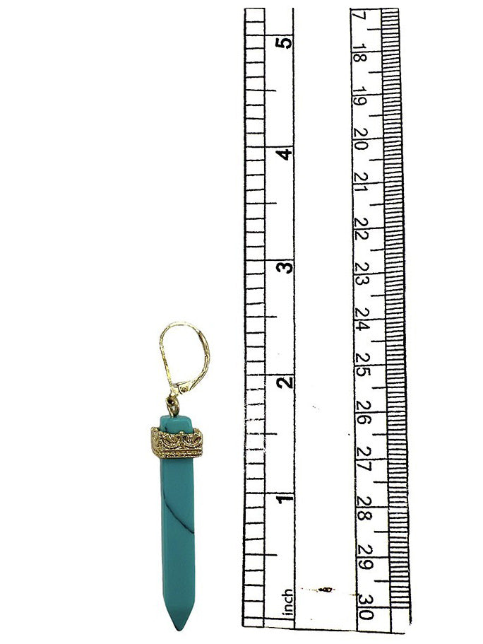 Prism Gemstone Dangle Earrings