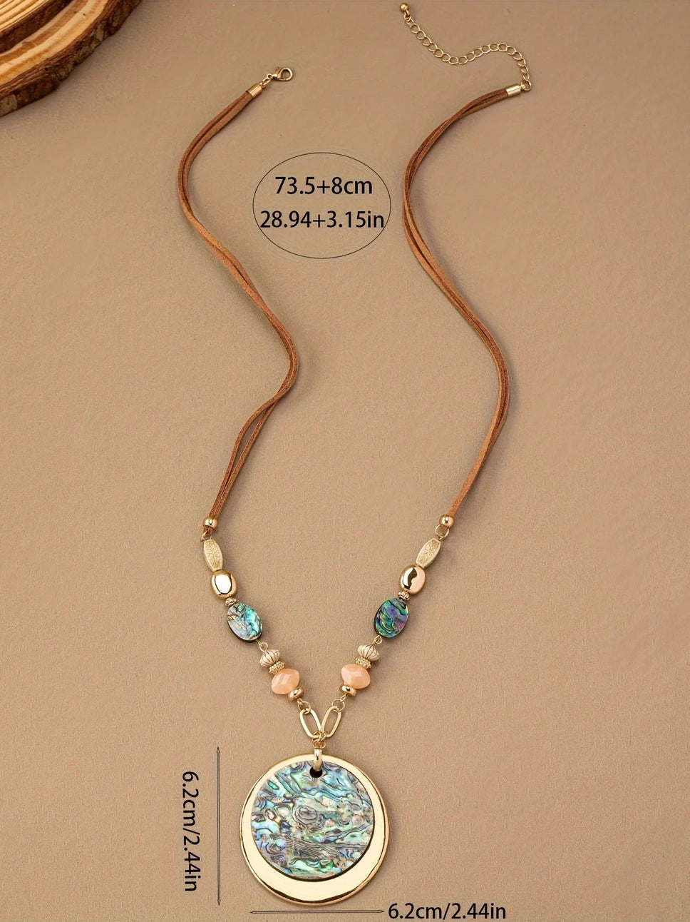 Bohemian Vintage Necklace, earrings, product view
