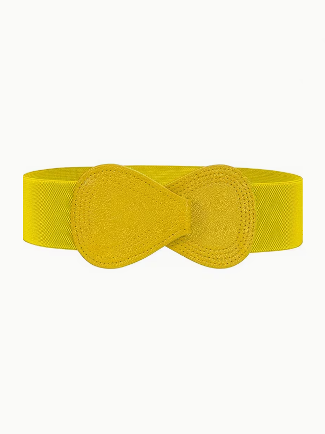 Bow Shaped Elastic Plus Size Belt in Citrus