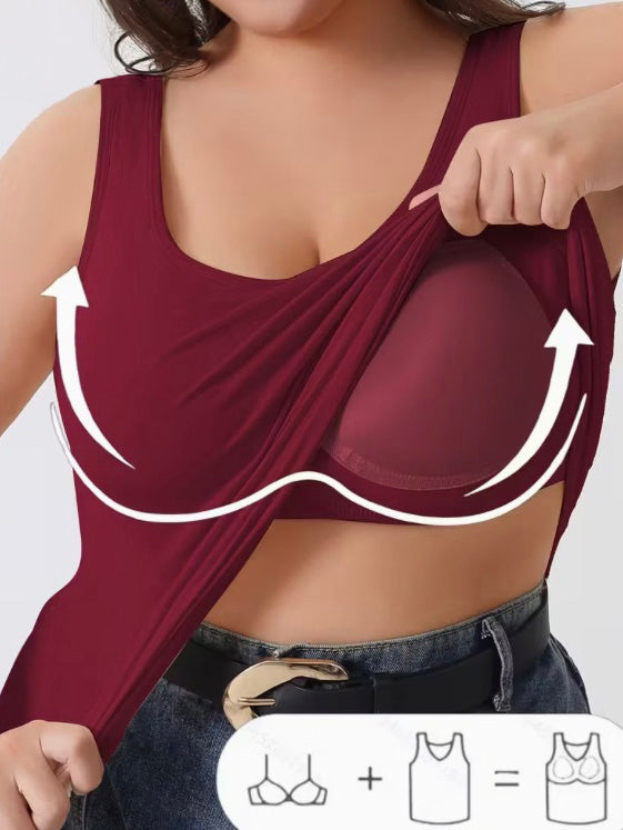 Freesia Plus Size Tank Top by Run Free by Vee in Wine