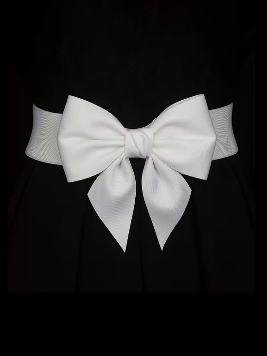 Front Bow Stretch Plus Size Belt, belt, front view
