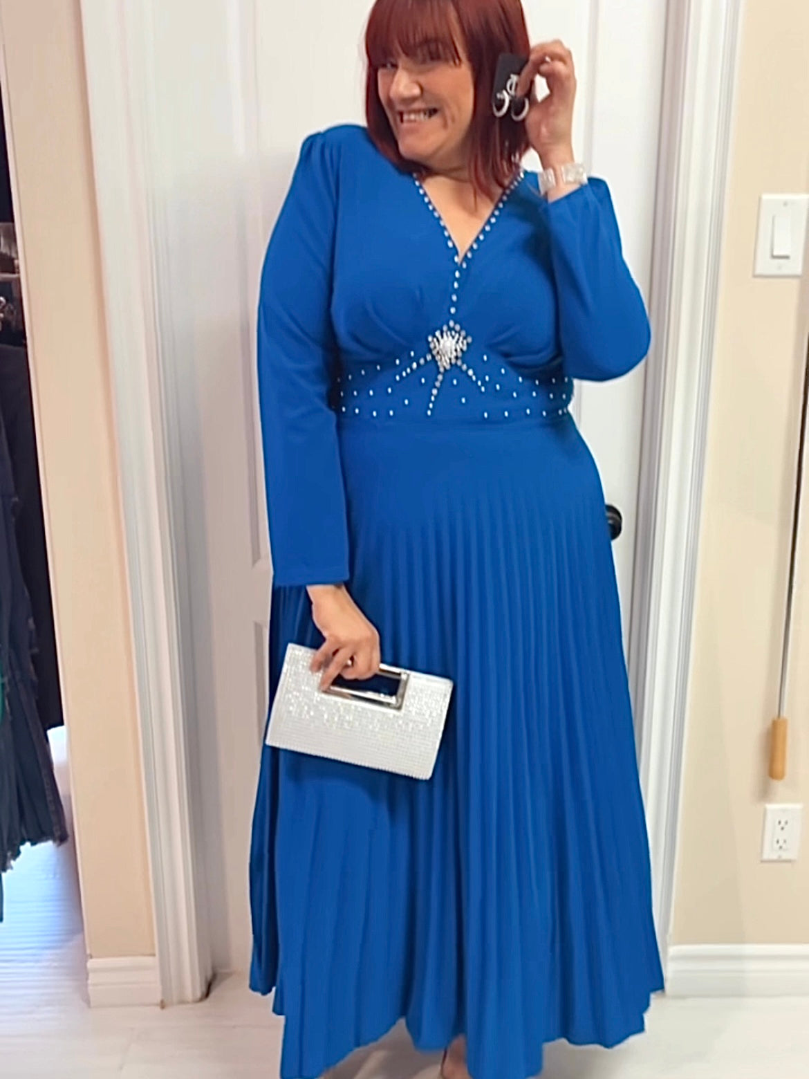 Ophelia V-Neck Pleated Plus Size Dress