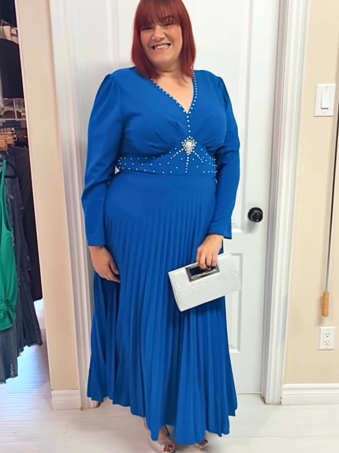 Ophelia V-Neck Pleated Plus Size Dress