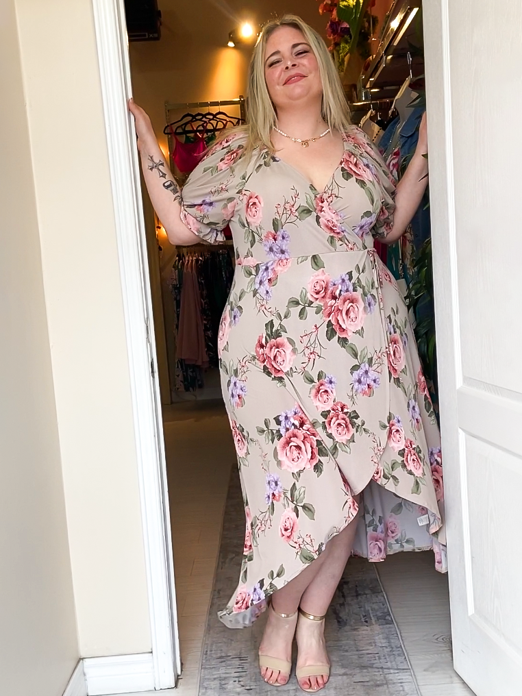 Bianca Plus Size Faux Wrap Dress CURVE THEORY