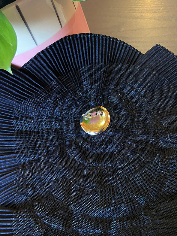 Large Pleated Flower Appliqué