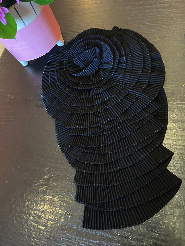 Large Pleated Flower Appliqué