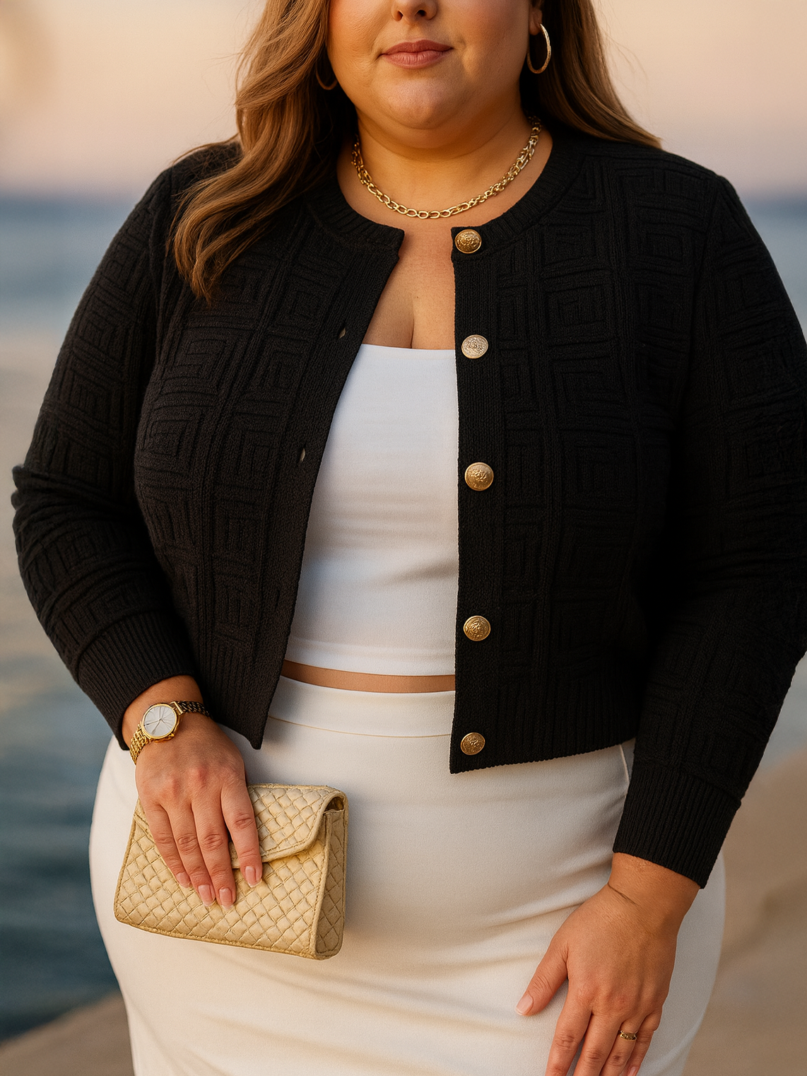 Juliette Button Down Plus Size Cardigan