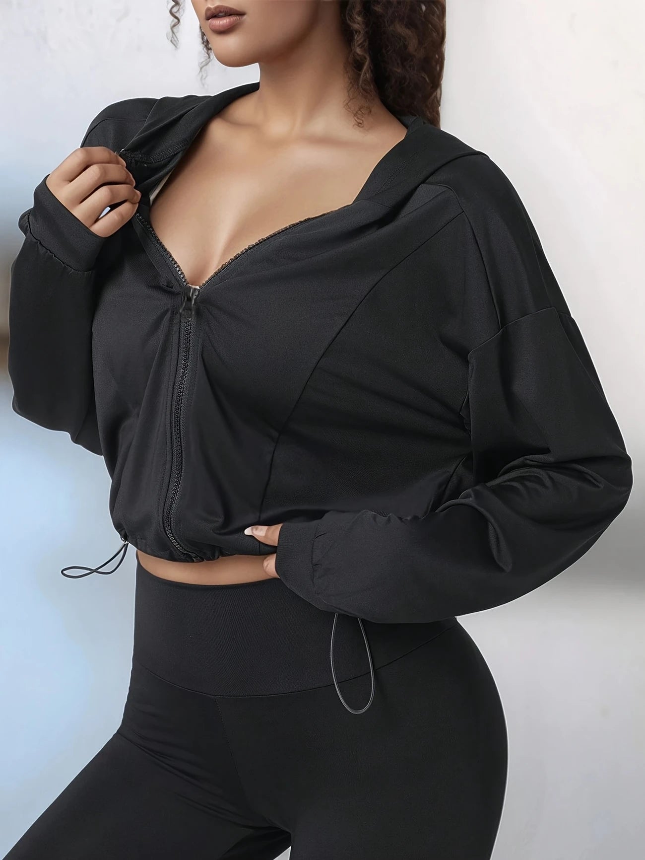 Lotus Plus Size Crop Jacket by Run Free by Vee