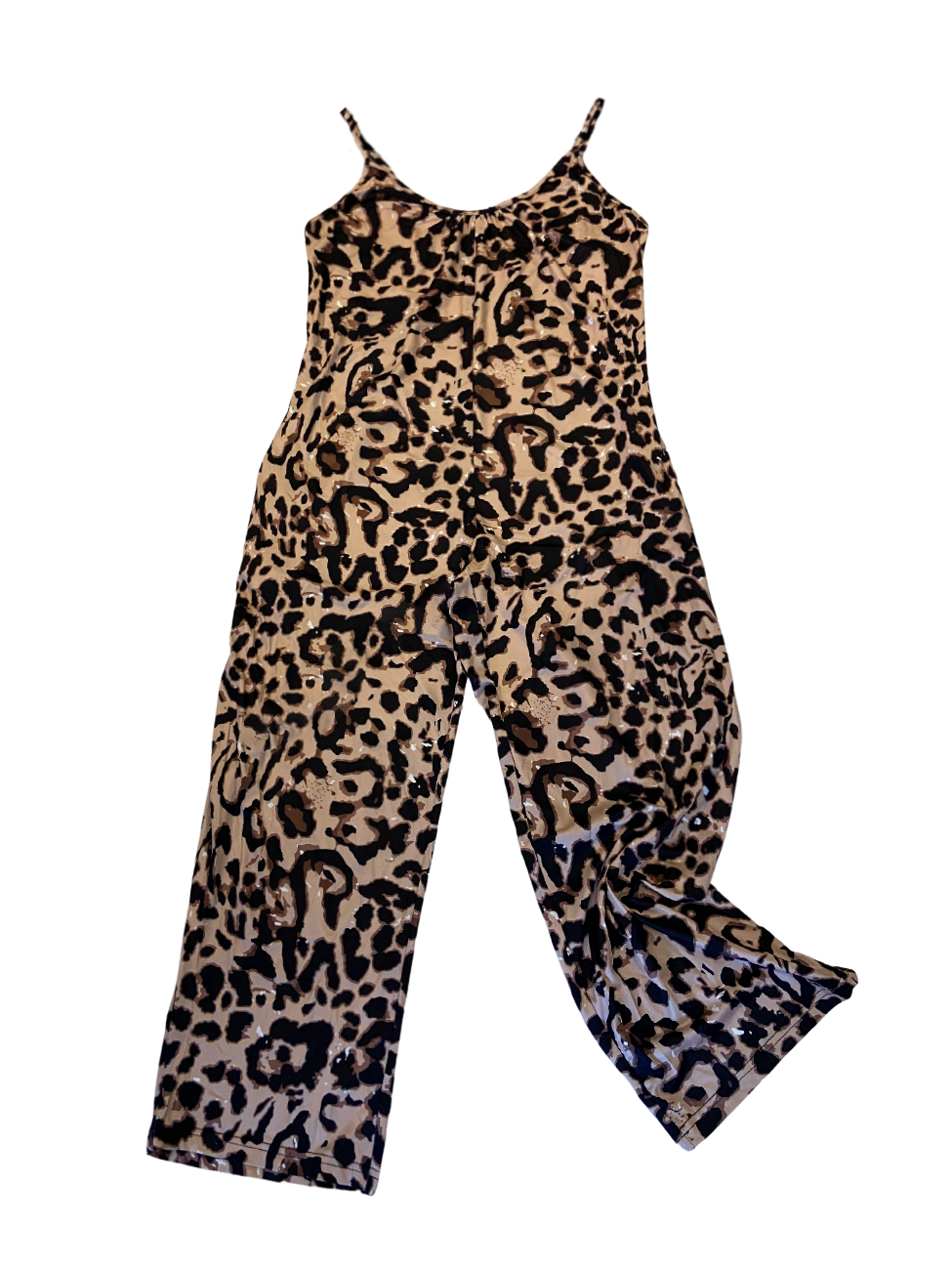 Leopard print plus size jumpsuit sales