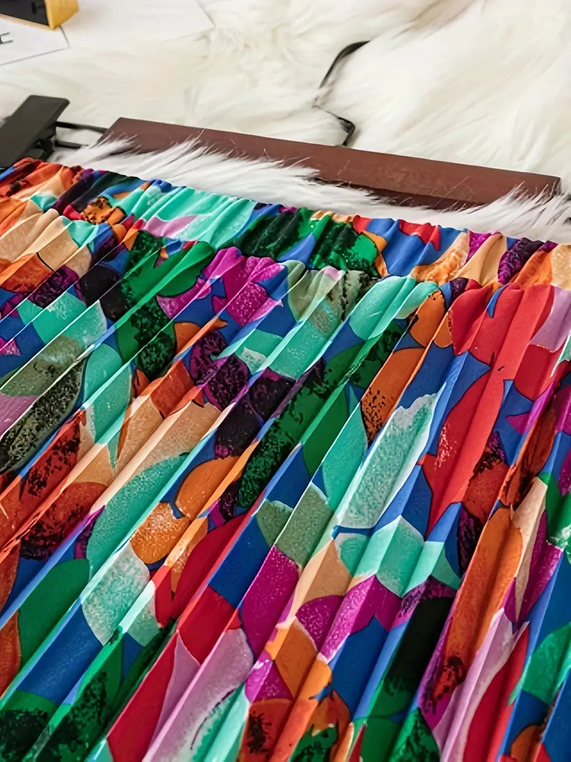 Mia Plus Size Pleated Skirt