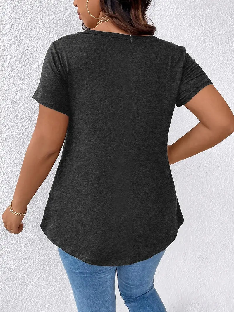 Neva Perfect Plus Size T-shirt in Grey