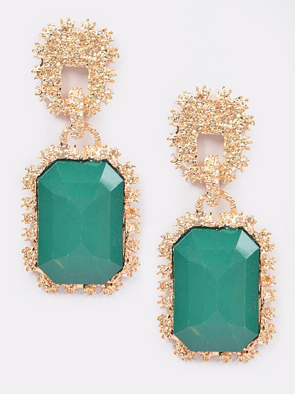 Bold Earrings with Gold Speckled Trim