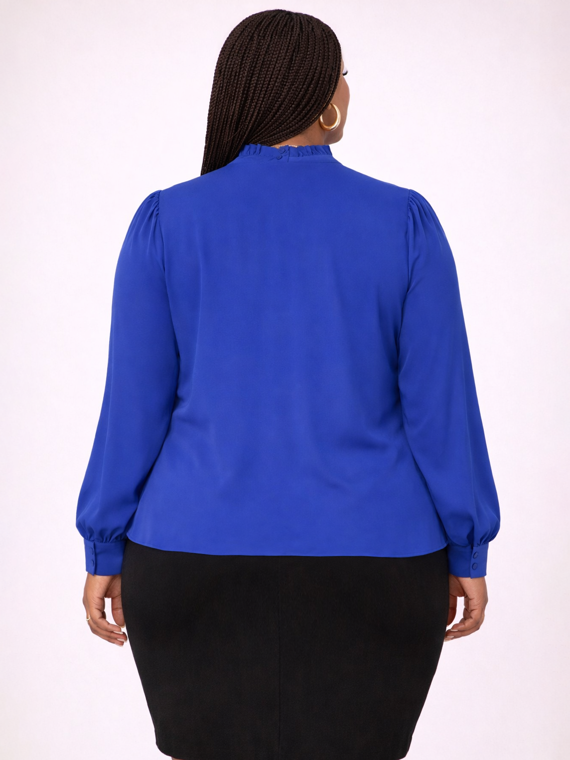 Ramona Ruffle Plus Size Blouse, plus size top, alternate view