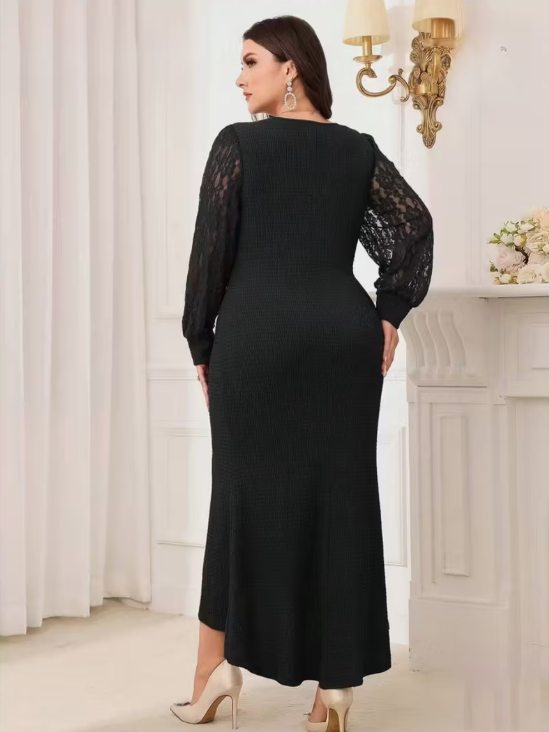 Rosemary Wrap Plus Size Cocktail Dress