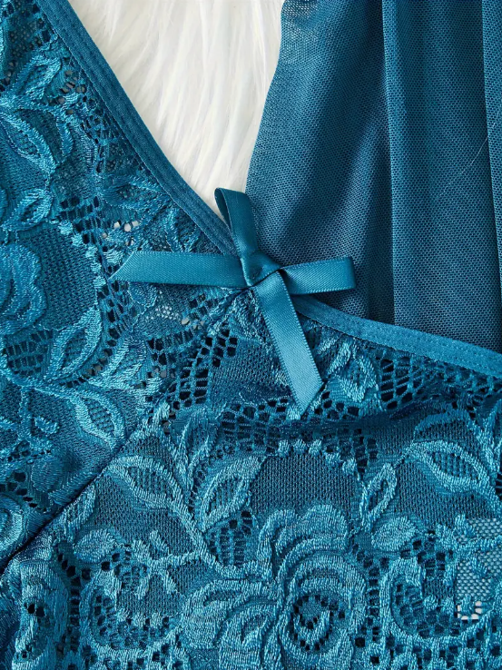 Turquoise Tease Plus Size Lingerie Set