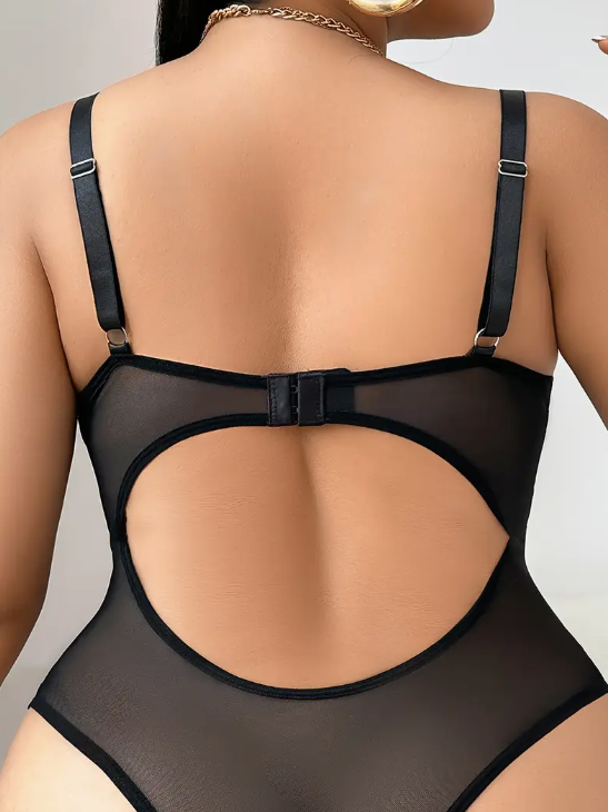 Lacey Bodysuit Plus Size Lingerie