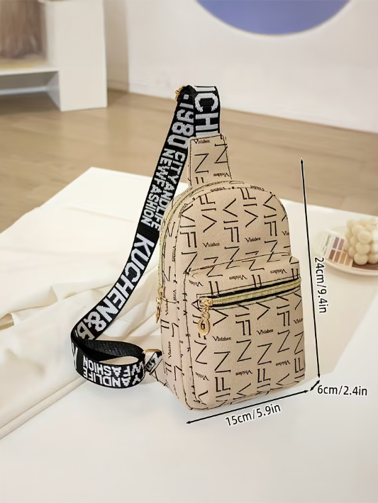 Letter Detail Crossbody Bag