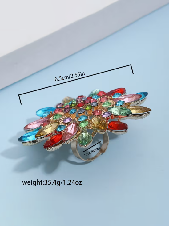 Crystal Statement Ring