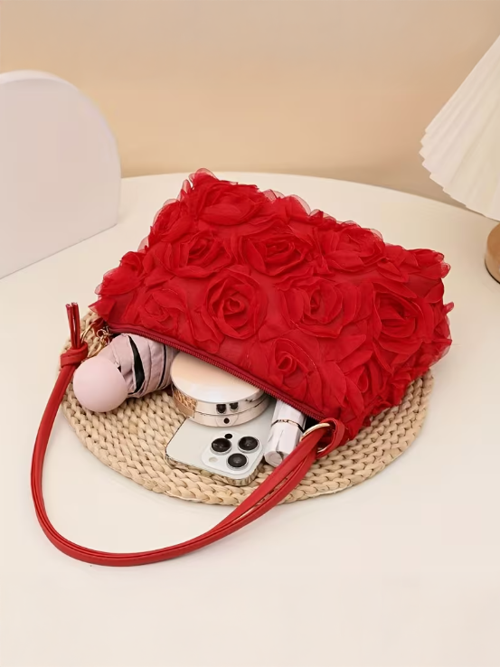 Rosette Statement Hand Bag