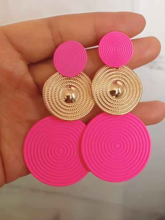 Geometric Circle Earrings