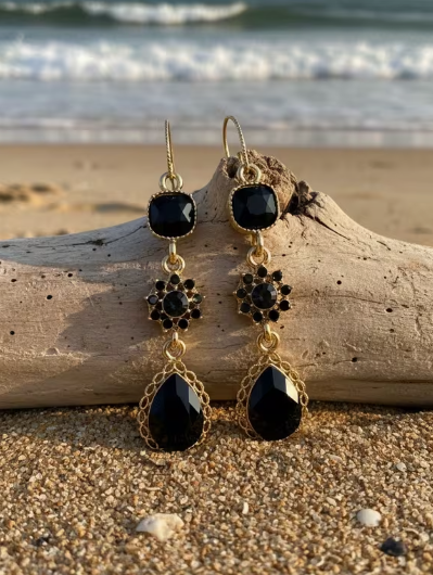 Elegant Triple Drop Earrings