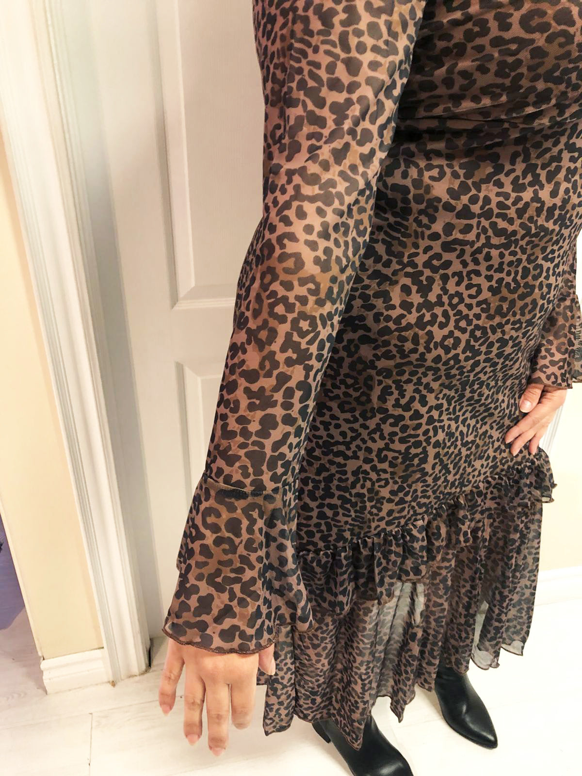 Amara Animal Mesh Plus Size Dress