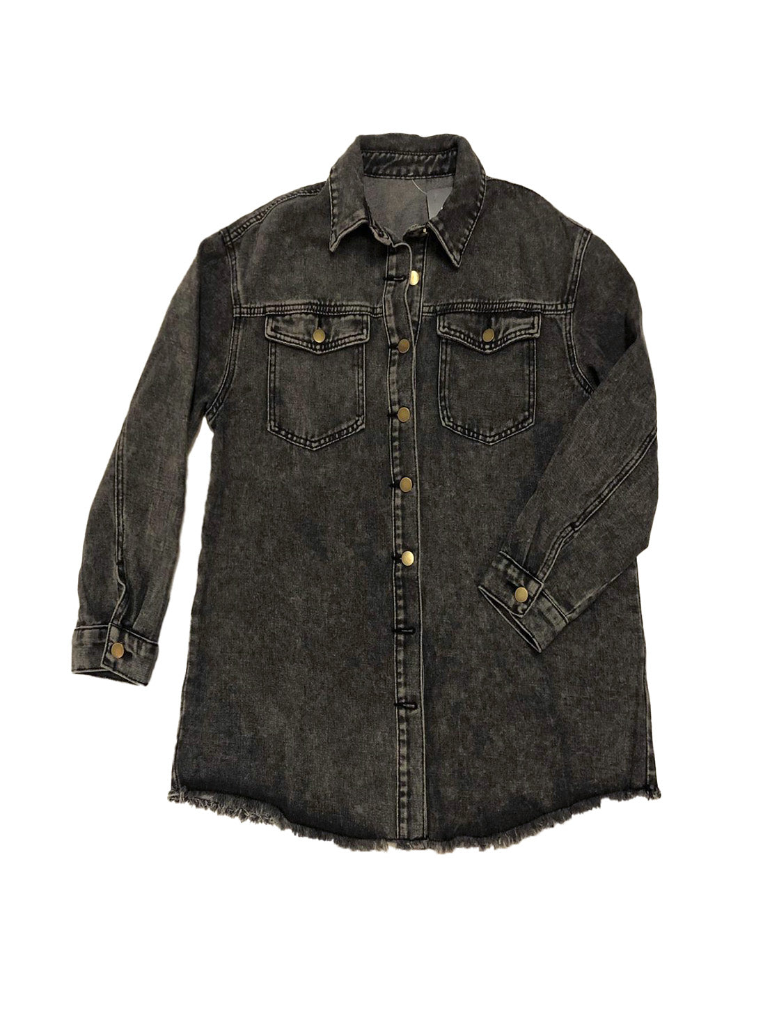 Elowen Denim Plus Size Shacket