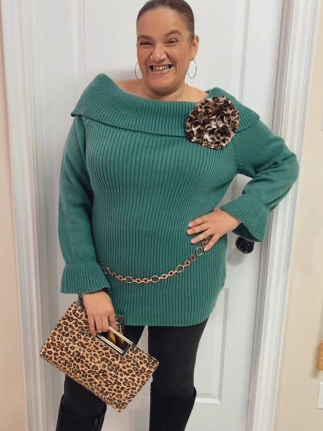 Isla Off Shoulder Plus Size Sweater
