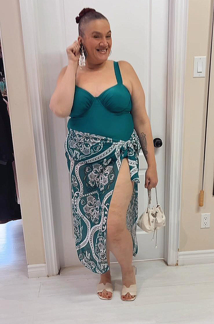 Ocean Express Plus Size Swimsuit Set