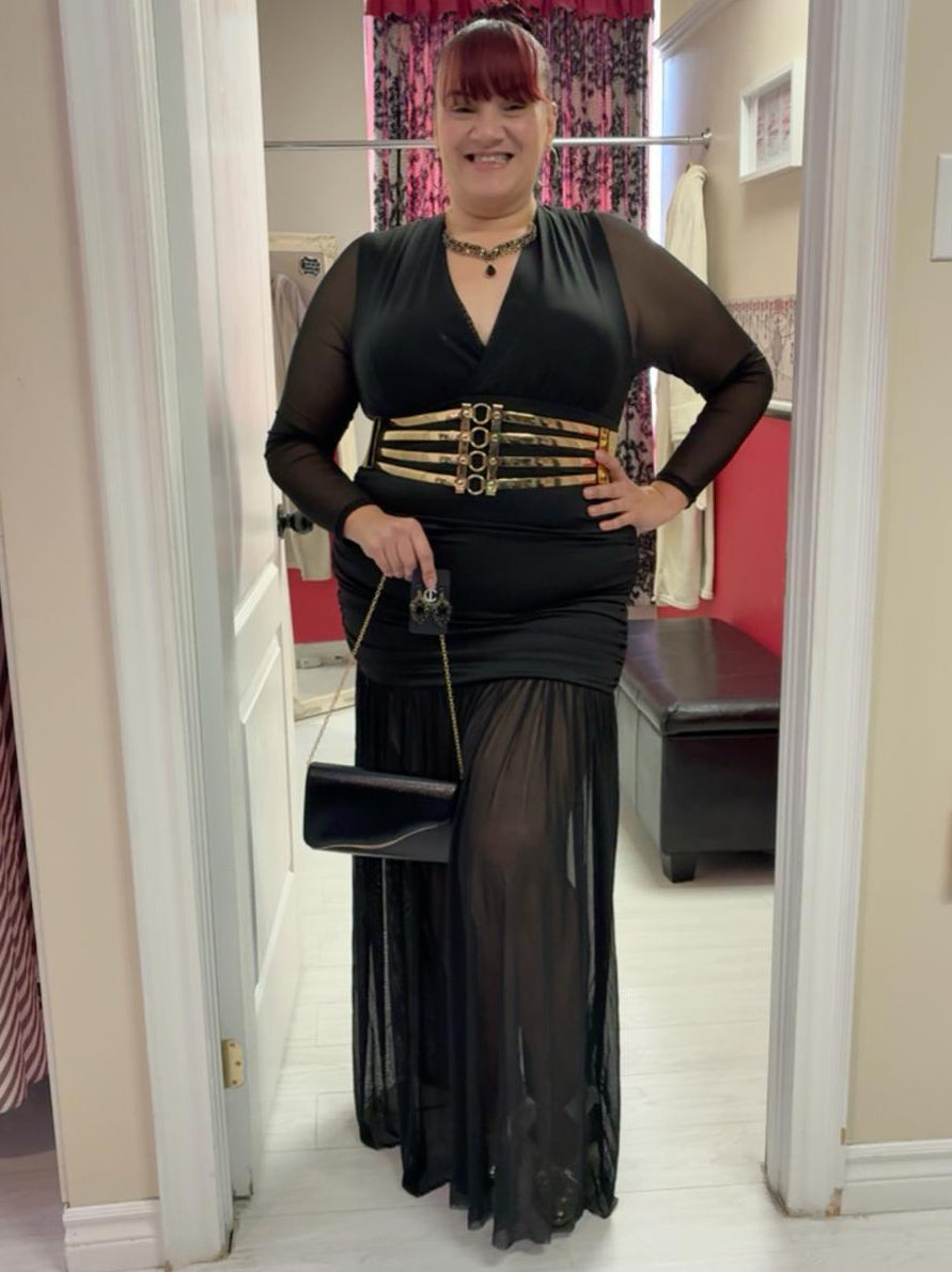 Moonlight Darkness Plus Size Gown