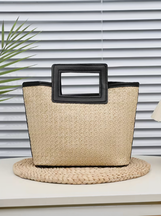 Woven Straw Resort Bag alternate view